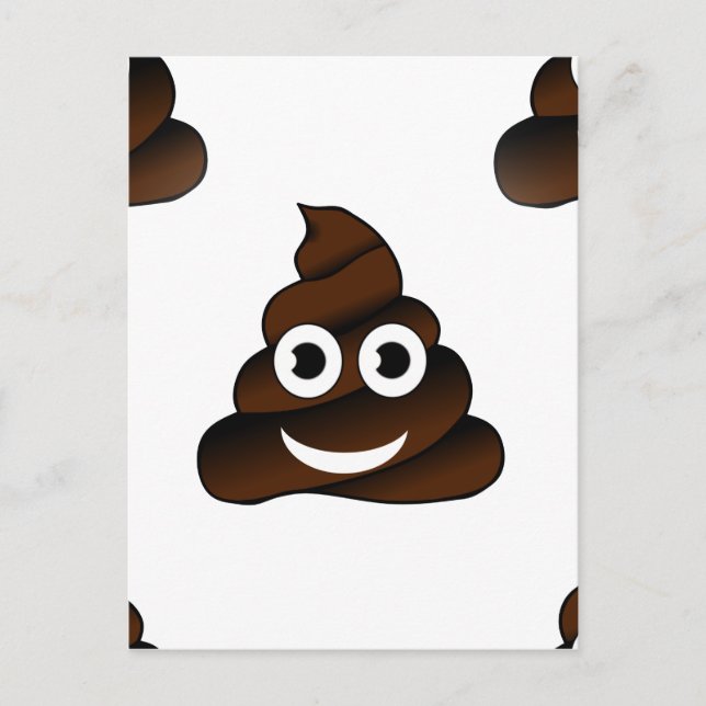 roligt poop emoji vykort (Framsida)