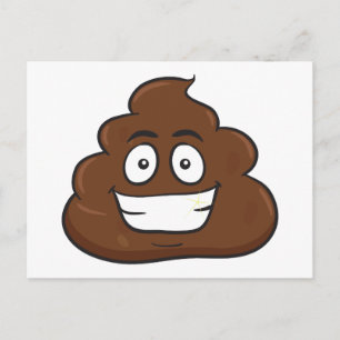 roligt poop emoji vykort