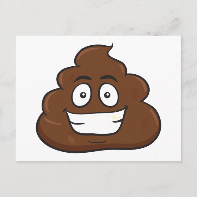 roligt poop emoji vykort (Framsida)