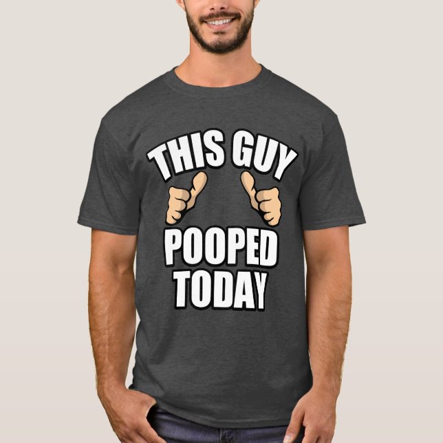 Roligt poopcitationstecken: Denna grabb pooped i T-shirt (Framsida)