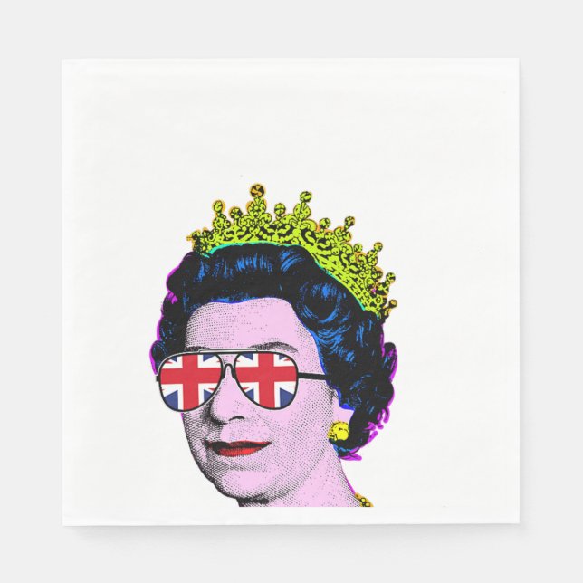 Roligt Pop art modern HM Queen Napkins Pappersservett (Framsidan)