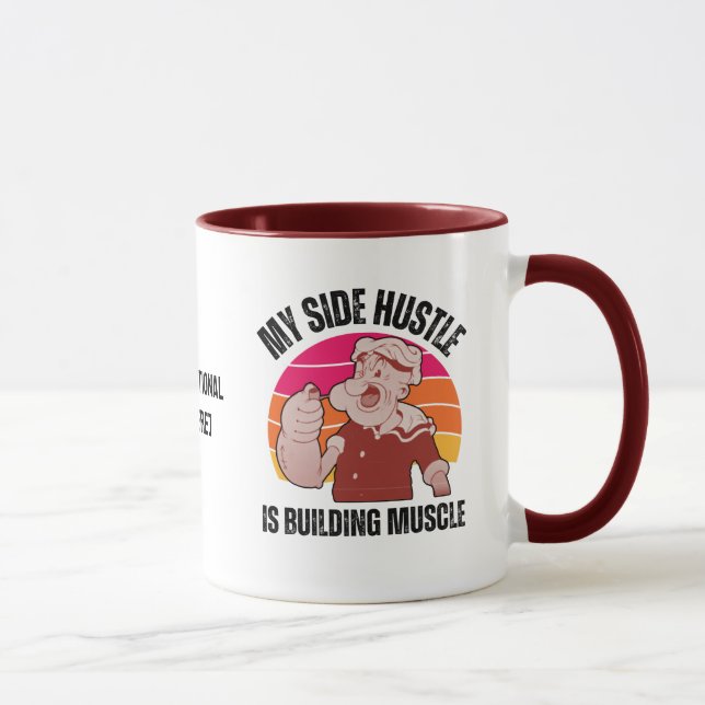 Roligt POPEYE Min sida Hustle Bygger Muscle Mugg (Höger)