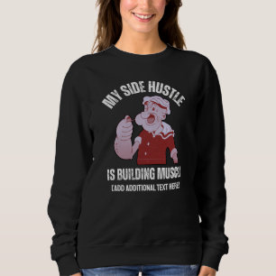 Roligt POPEYE Min sida Hustle Bygger muskelgym T Shirt