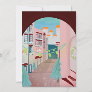 Roligt Portugisiska Feliz Natal Julkort