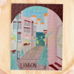 Roligt Portugisiska vintern Lissabon Pussel<br><div class="desc">önska era kära en glatt helgdag med dessa charmerande hand som illustrerar det portugisiska vinterpusslet.</div>