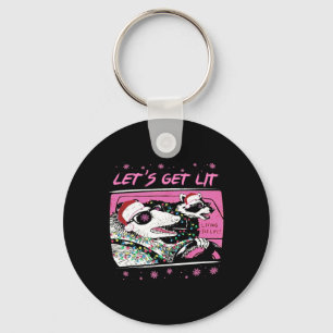 Roligt Possum Raccoon Lets Get Sopor Street Rosa C Nyckelring