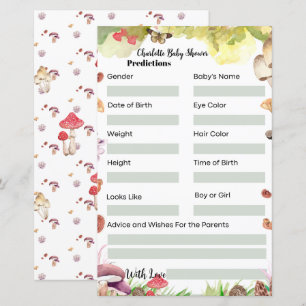 roligt Predictions Baby Shower Game svamp
