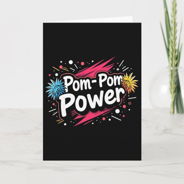 Roligt present för cheerleading-citat Power  Kort (Framsida)