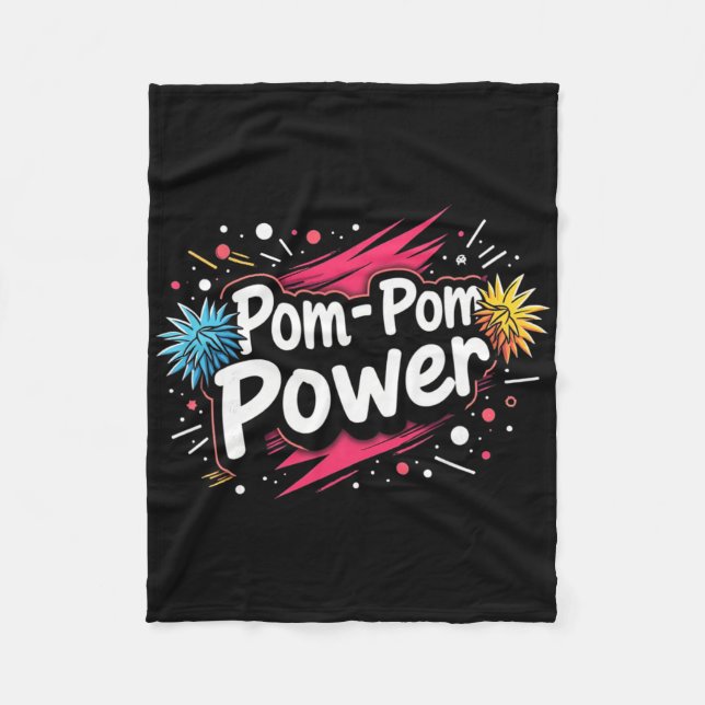 Roligt present med citat om Cheerleading Power  Fleecefilt (Framsidan)