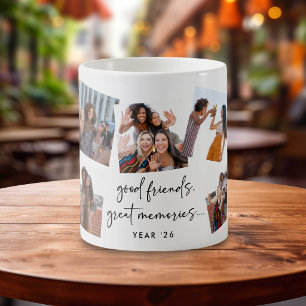Roligt present med fotokollage för vänner kaffemugg