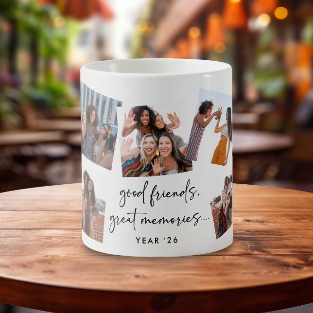Roligt present med fotokollage för vänner kaffemugg (Skapare uppladdad)