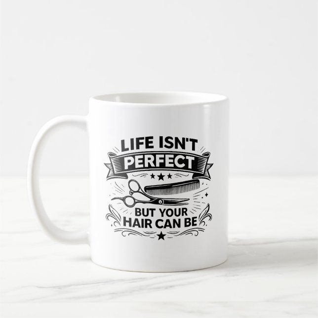 Roligt present till frisör för kosmetolog kaffemugg (Vänster)