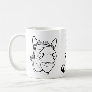 Roligt present till hästälskare, fantasifull lada, kaffemugg