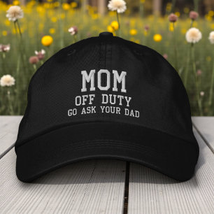 Roligt Present till Mamman När Hon Inte Jobbar Broderad Keps
