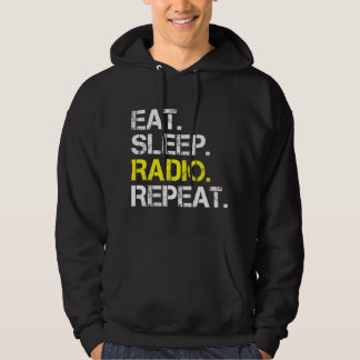 Roligt present till radioälskare Ät Sov Radio Uppr Hoodie