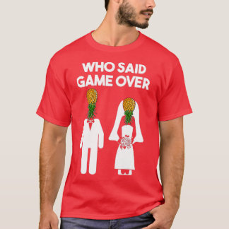 Roligt present till Swinger bröllop brud Groom M T Shirt