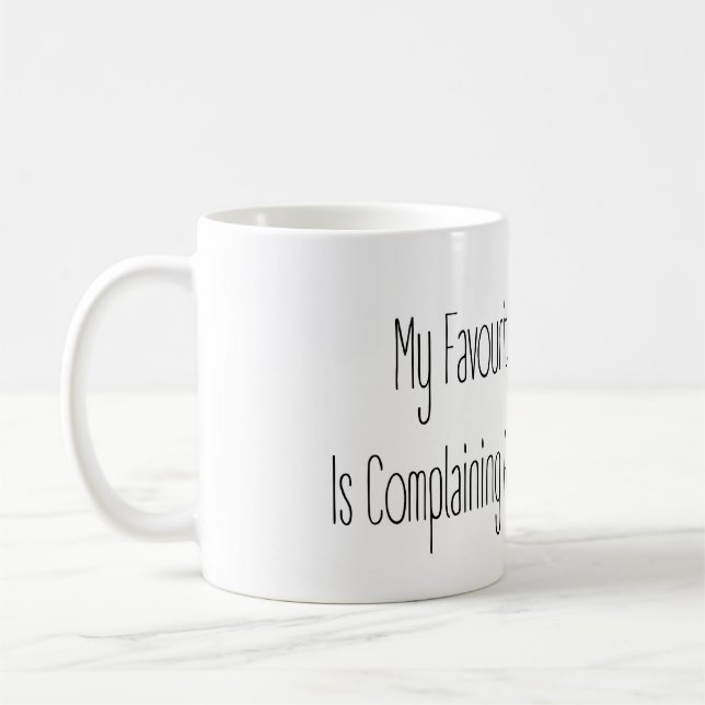 Roligt presentcitat Min favorit vintersport-mugg Kaffemugg (Vänster)
