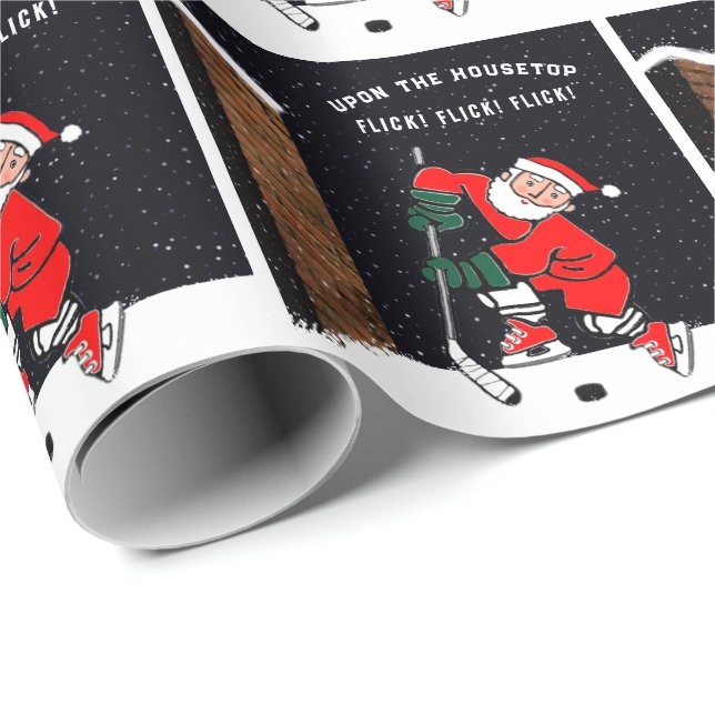 Roligt presentpapper för hockey (Rullad Hörn)