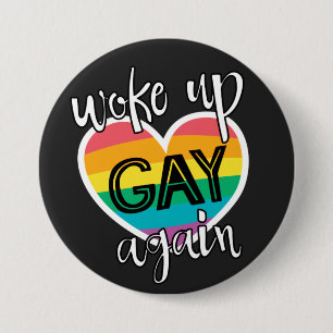 Roligt pride månad lgbt vaknade upp igen knapp