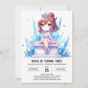 Roligt Princess Birthday Inbjudningar