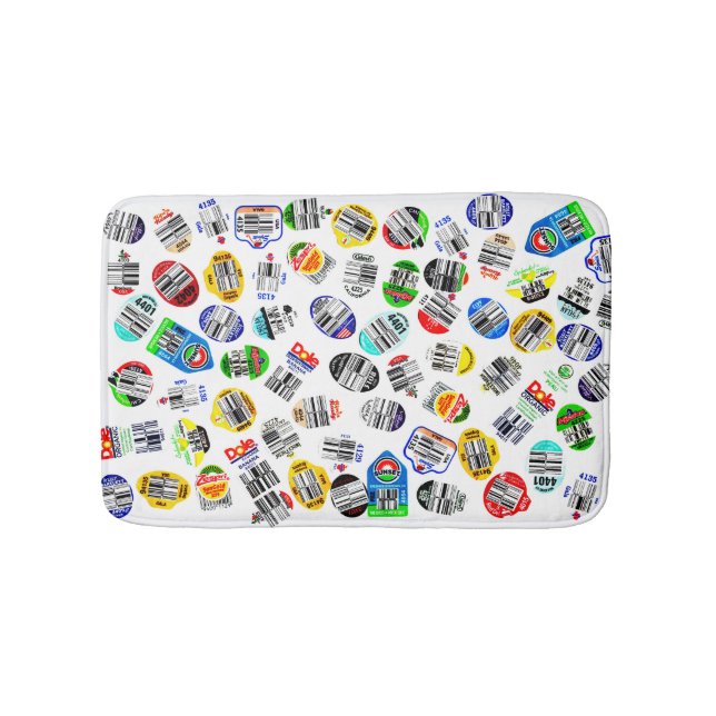 Roligt Producera streckkodsfästen Badrumsmatta (Framsidan)