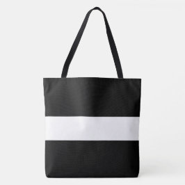 Roligt Professionell Wide Black White Nautical Ran Tygkasse