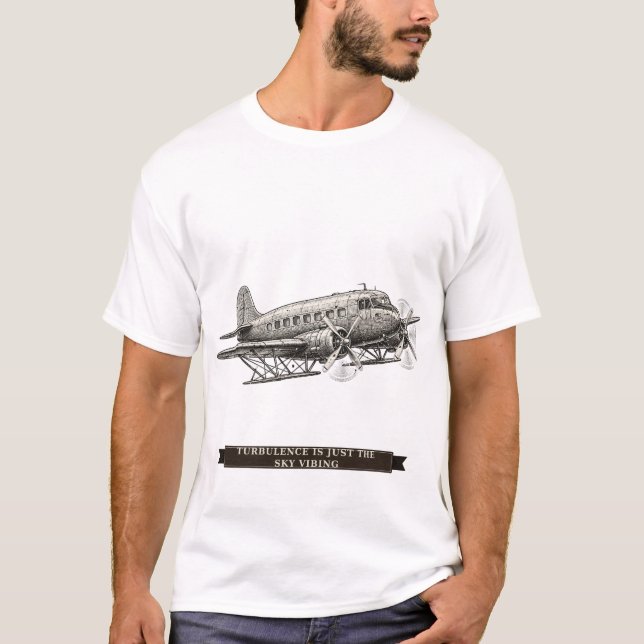 Roligt propellerplan t shirt (Framsida)