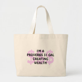 Roligt PROVERBS 31 GAL SKAPANDE WEALTH Christian L Jumbo Tygkasse