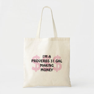 Roligt PROVERBS 31 GAL SKAPAR MONEY Tote Bag Tygkasse