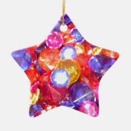 Roligt pryder med ädelsten söt för färgrika färger julgransprydnad keramik