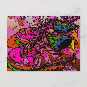 Roligt Psychedelic Sneakers vykort
