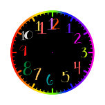 Roligt Psychedelic stil klocka med färgstarka siff<br><div class="desc">Funky,  roligt psykedelisk tittar klockan med färgfull numrering.</div>