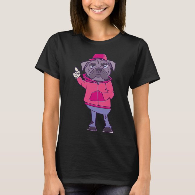 Roligt Pug Life Design Active T-Shirt 539 (Framsida)