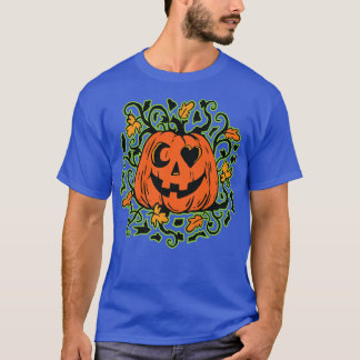 Roligt Pumpkin i Fält Harvest Design för barn a T Shirt