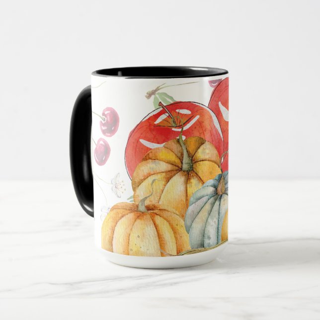 Roligt Pumpkin och Apples Fallsäsong Mugg (Framsida vänster)