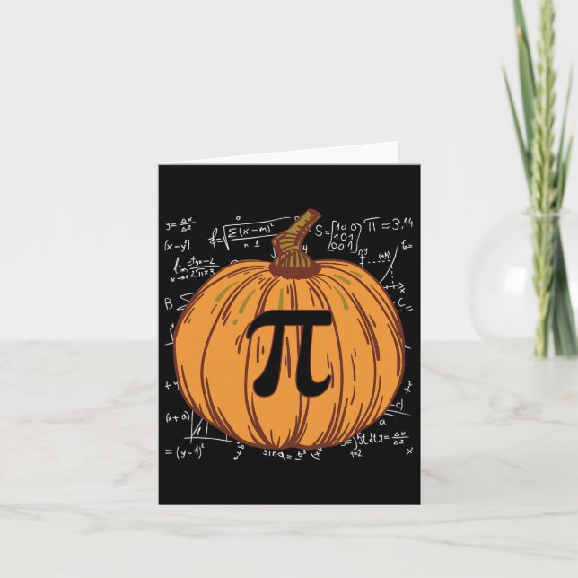 Roligt Pumpkin Paj Halloween Fall Thanksgiving Pum Kort (Framsida)
