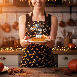 Roligt Pumpkin Paj Mönster Thanksgiving Apron