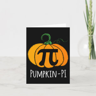 Roligt Pumpkin Pi Halloween Costume Math Day Orang Kort