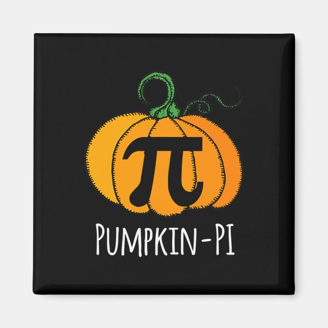 Roligt Pumpkin Pi Halloween Costume Math Day Orang Magnet (Framsidan)