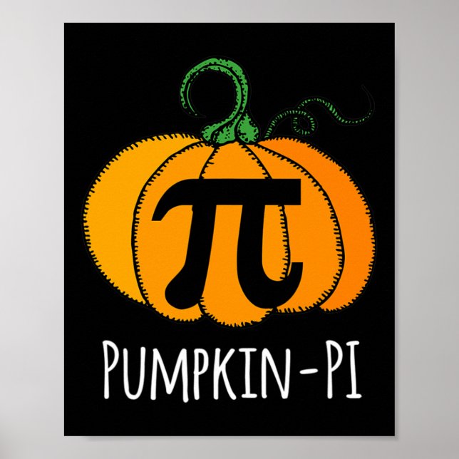 Roligt Pumpkin Pi Halloween Costume Math Day Orang Poster (Framsidan)