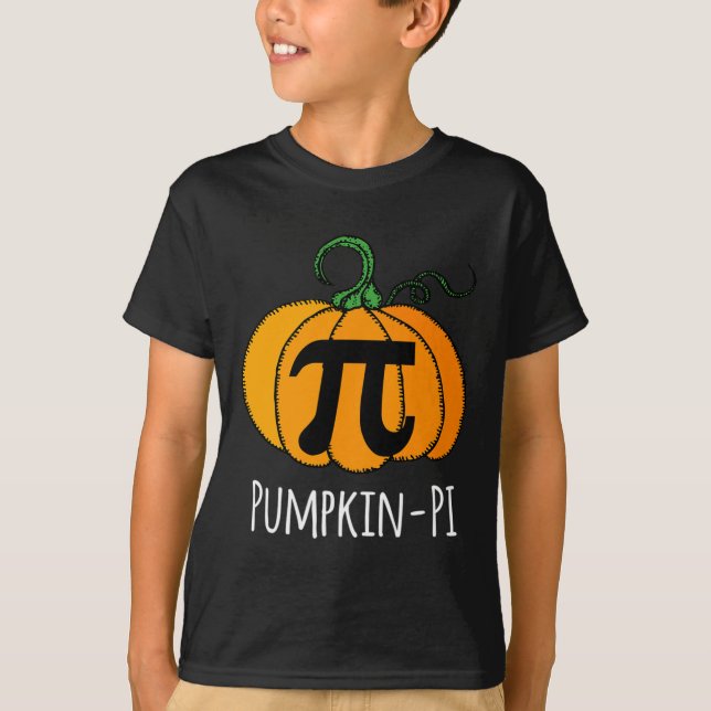 Roligt Pumpkin Pi Halloween Costume Math Day Orang T Shirt (Framsida)