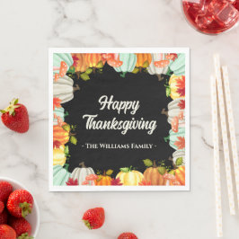 Roligt Pumpkin Thanksgiving Middagskorna Pappersservett