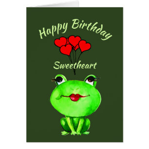 Roligt Pun Birthday Frog Hitta dig Bråkning Hälsningskort