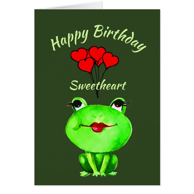 Roligt Pun Birthday Frog Hitta dig Bråkning Hälsningskort (Framsidan)