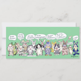 Roligt Pun Bunnies Tack - platta Anpassningsbar