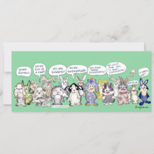 Roligt Pun Bunnies Tack - platta Anpassningsbar