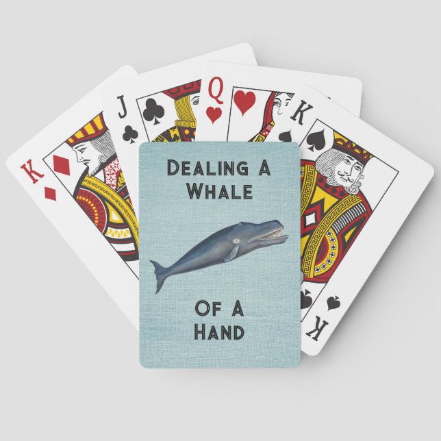 Roligt Pun Whale of a Hand Poker Spelkort (Baksidan)