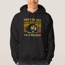 Roligt pungrått citat - Först och främst är jag en Hoodie