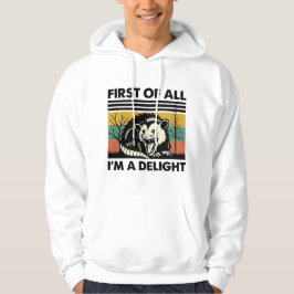 Roligt pungrått citat - Först och främst är jag en Hoodie