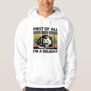 Roligt pungrått citat - Först och främst är jag en Hoodie